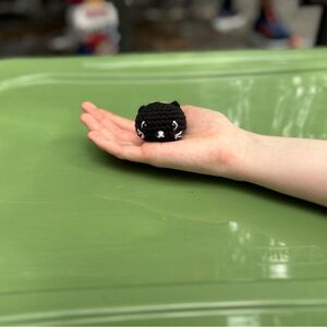 Handmade Black Cat Crochet Plush